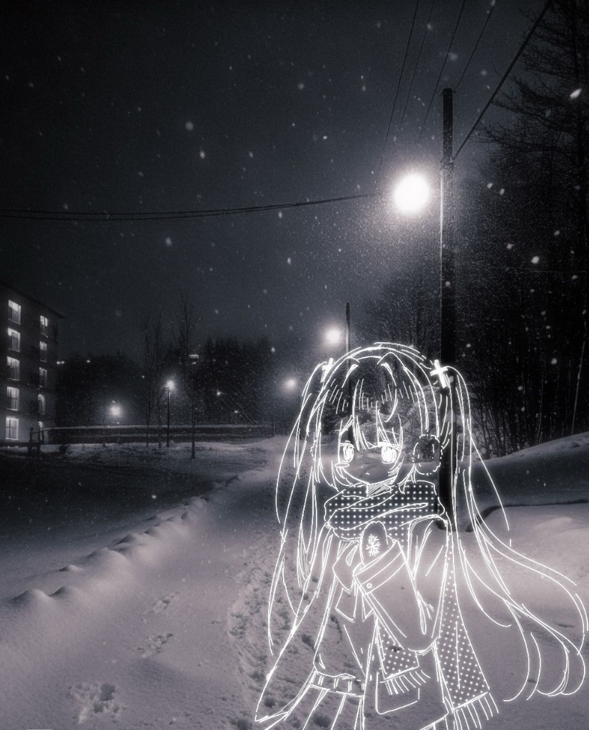 yuka night snow cover